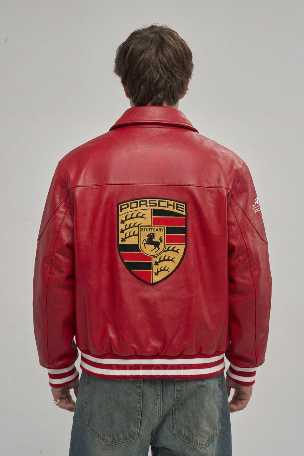 Heritage Leather Jacket Porsche 993 Turbo Red Edition