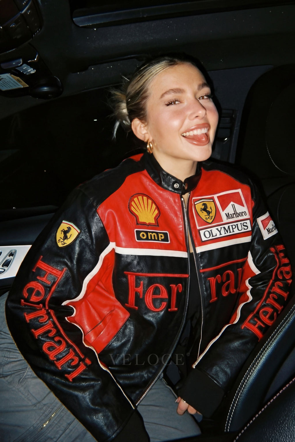 Heritage Leather Jacket Ferrari F1 Olympus Red Edition