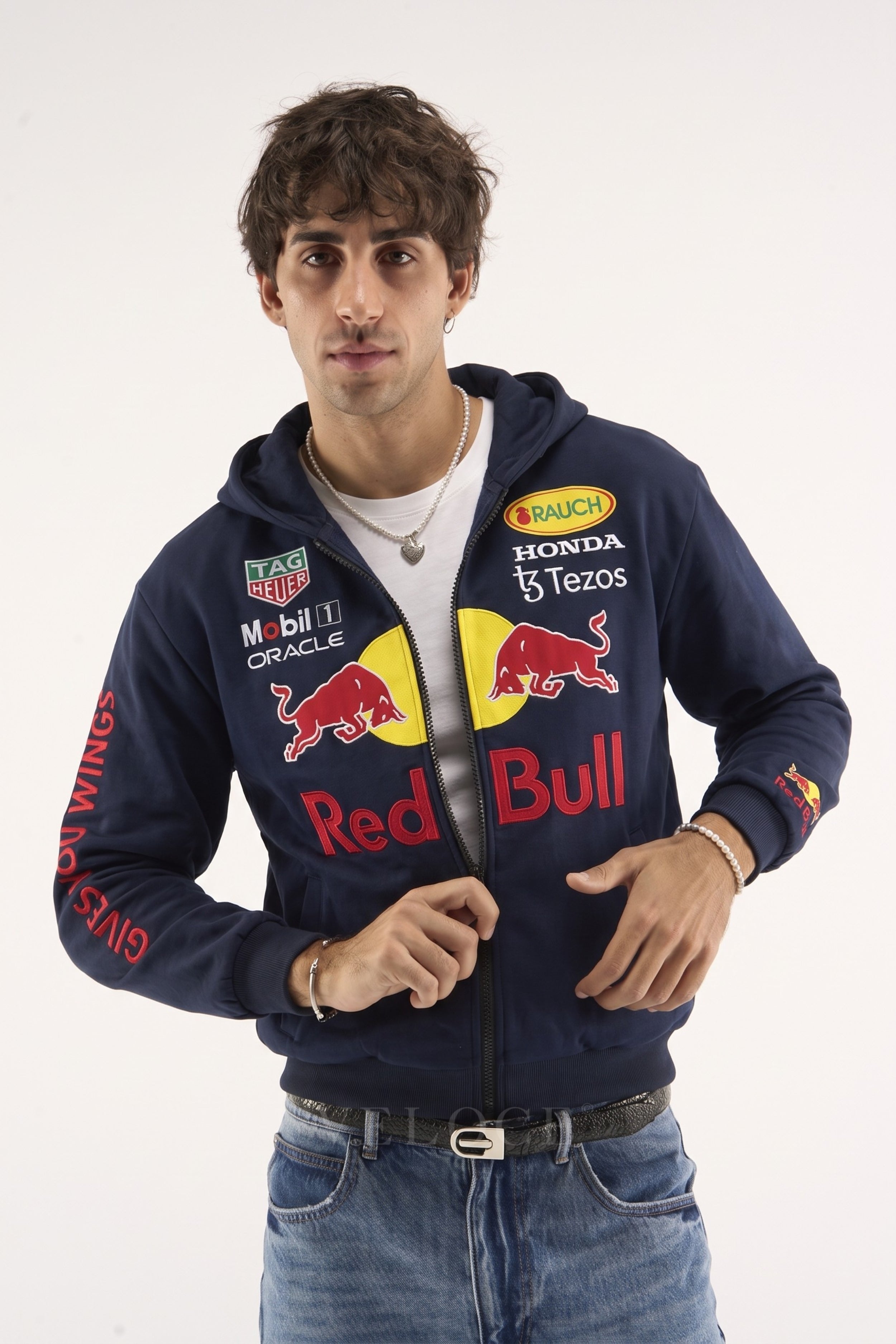 Heritage Cap Red Bull Racing Embroidered Zip Hoodie