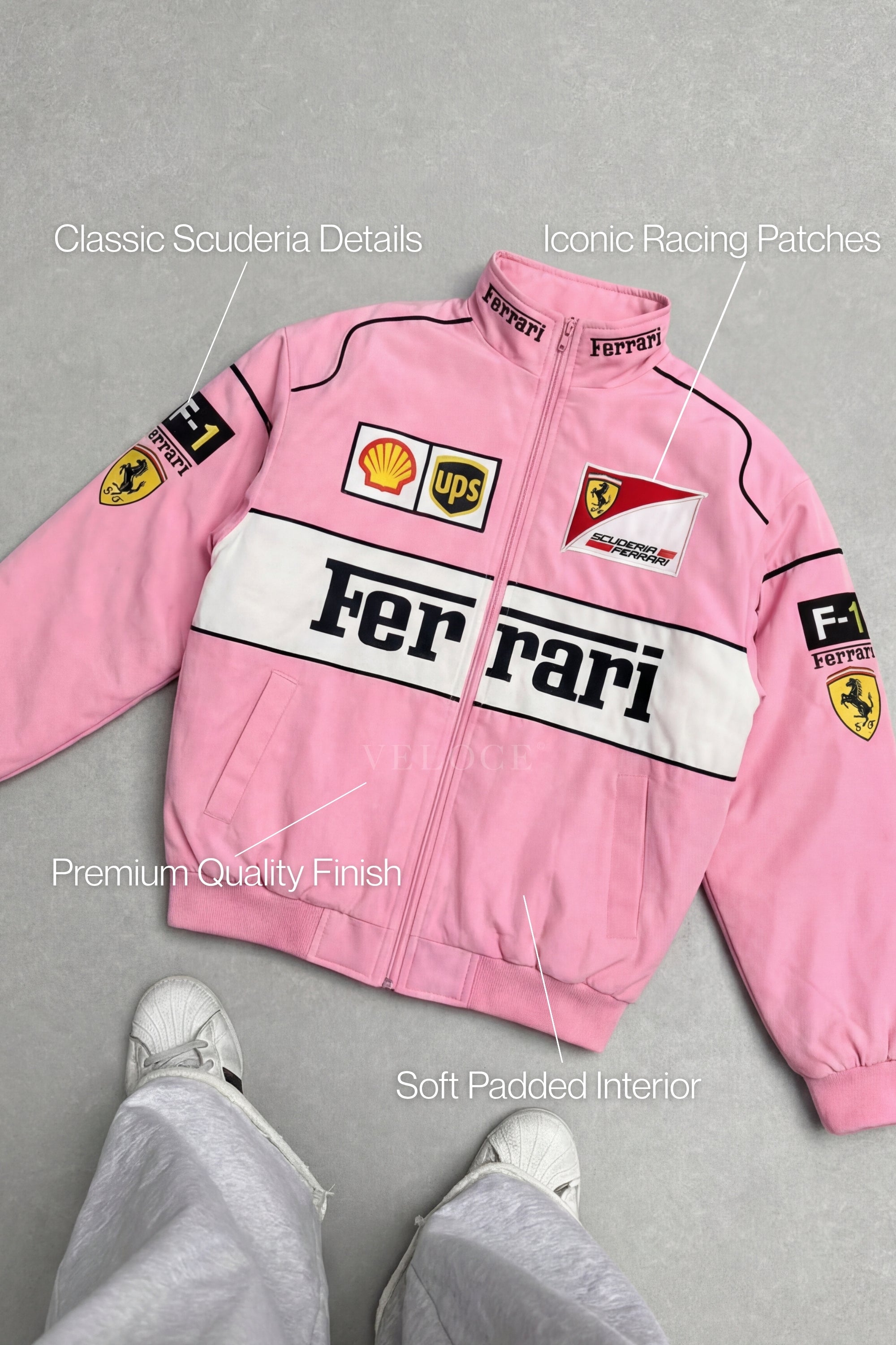 Heritage Racing Jacket Ferrari F1 Pink Edition