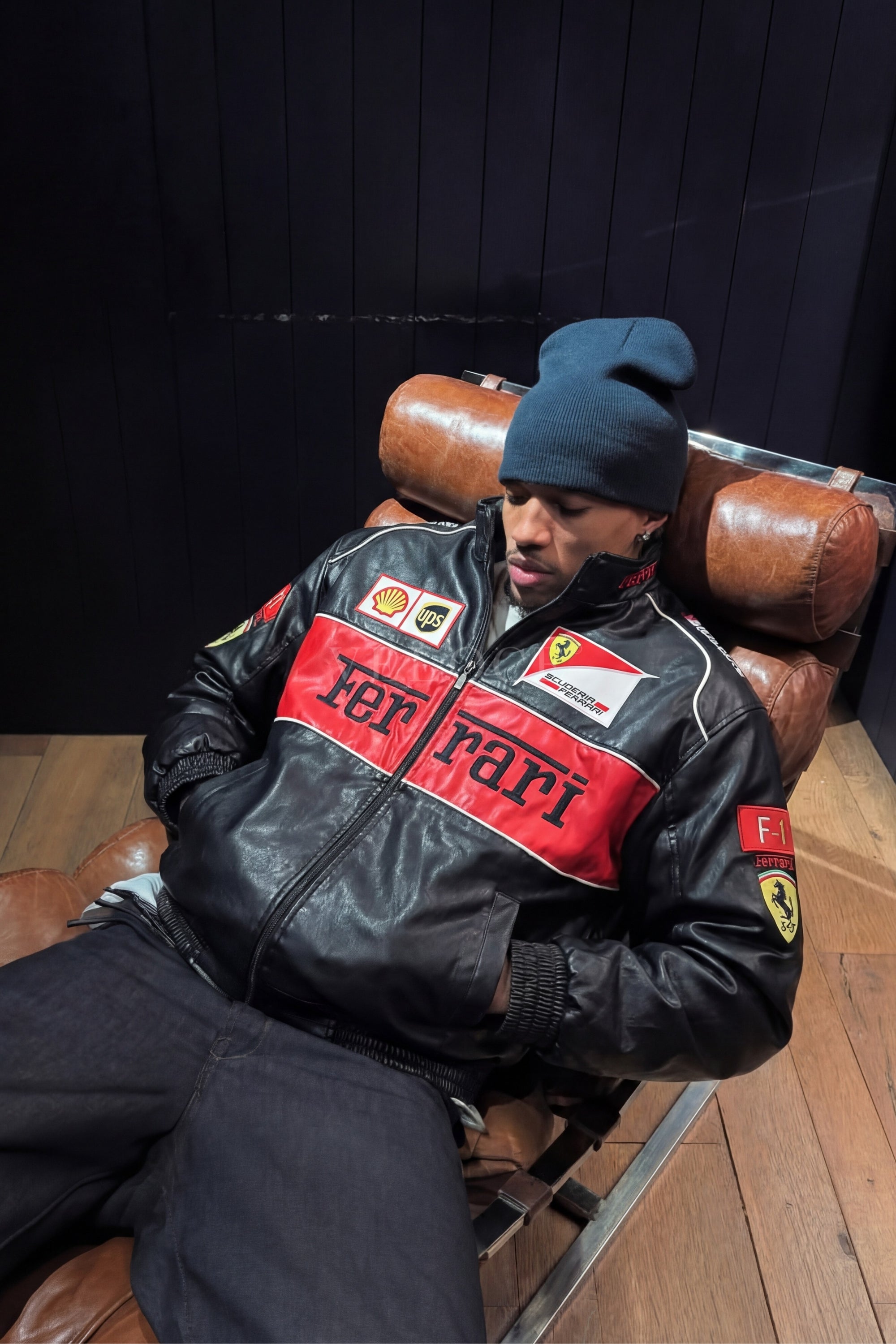 Heritage Leather Jacket Ferrari F1 Red Edition