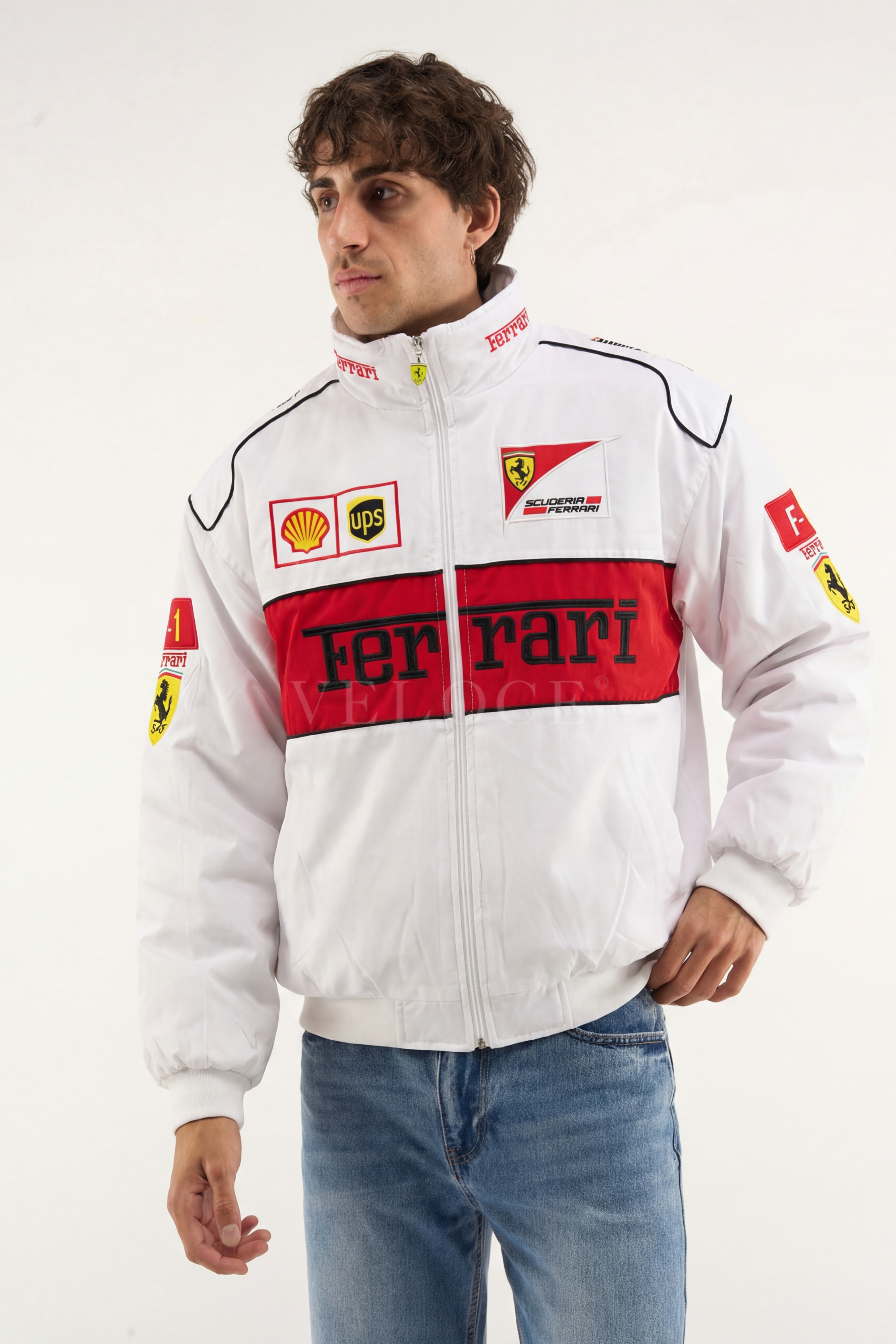 Heritage Racing Jacket Ferrari F1 White Edition