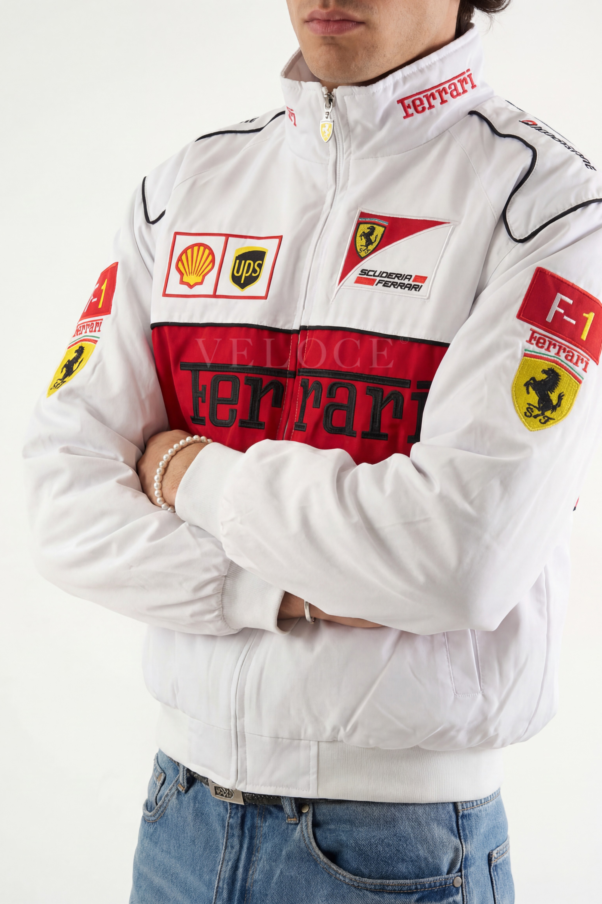 Heritage Racing Jacket Ferrari F1 White Edition