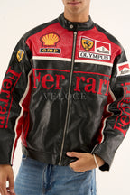 Heritage Leather Jacket Ferrari F1 Olympus Red Edition