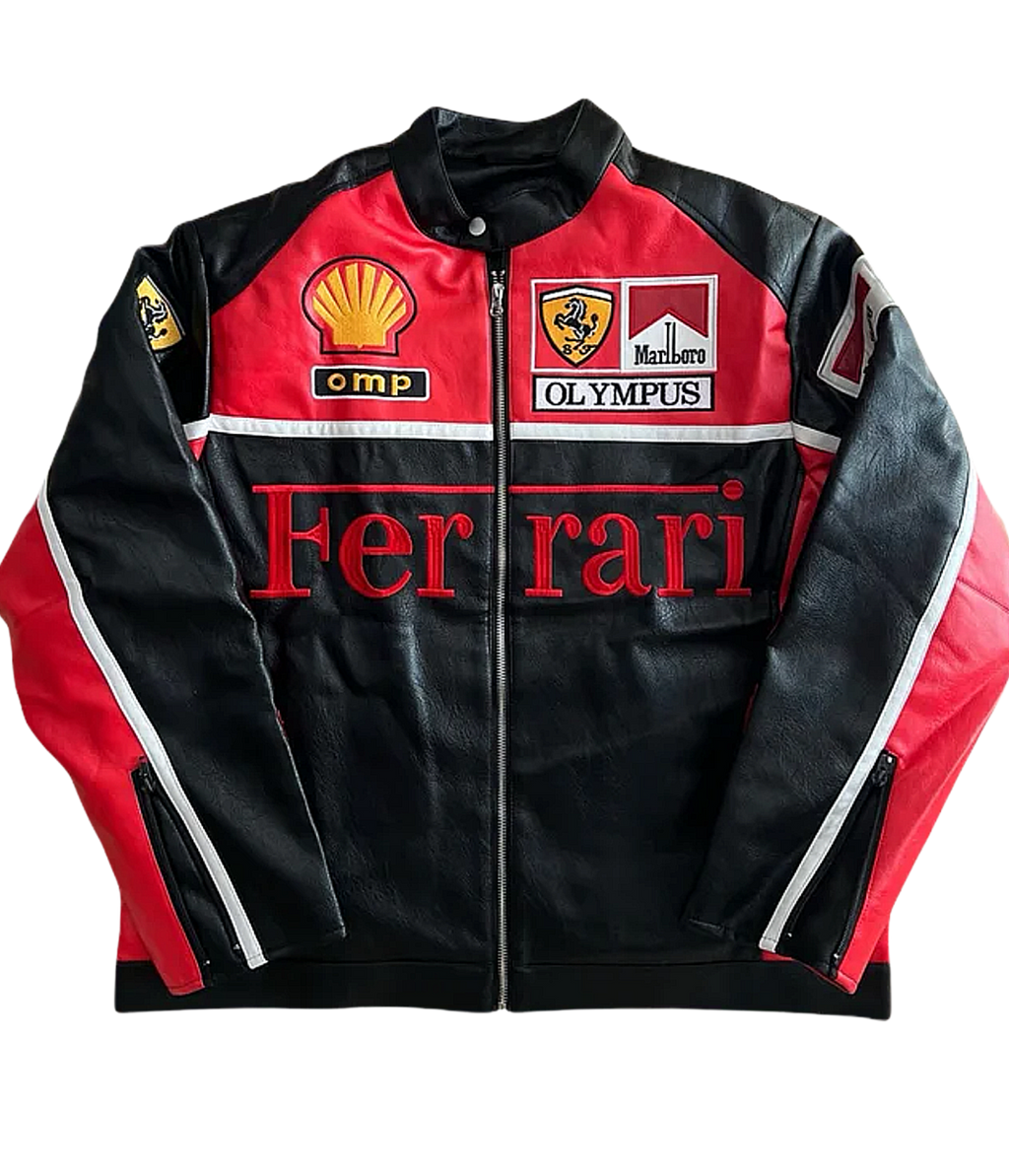 Heritage Leather Jacket Ferrari F1 Olympus Red Edition