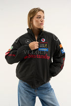 Heritage Leather Jacket Mercedes Benz Santander Vintage Jacket Black Edition