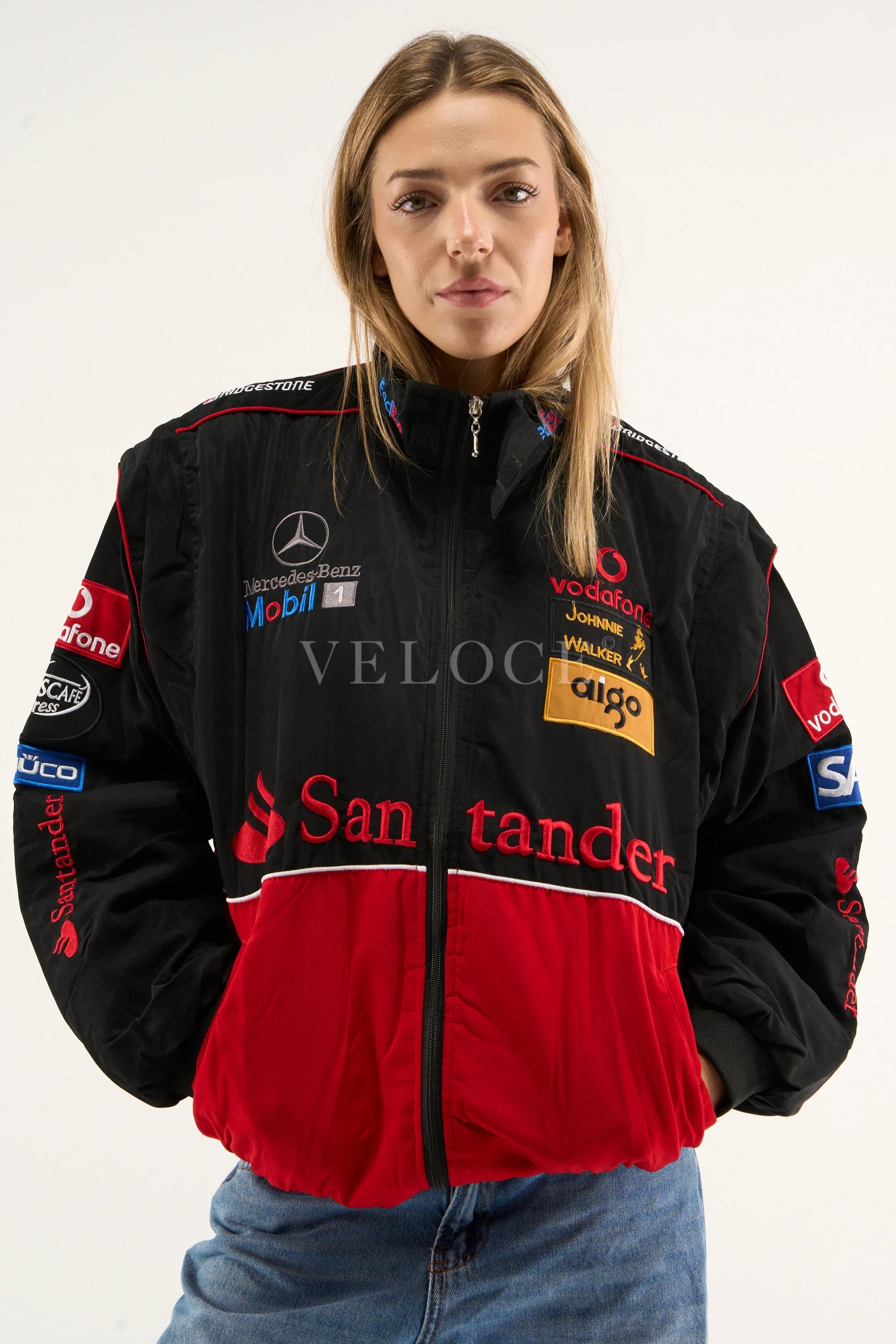 Heritage Leather Jacket McLaren x Mercedes Benz Vintage Jacket Red Edition